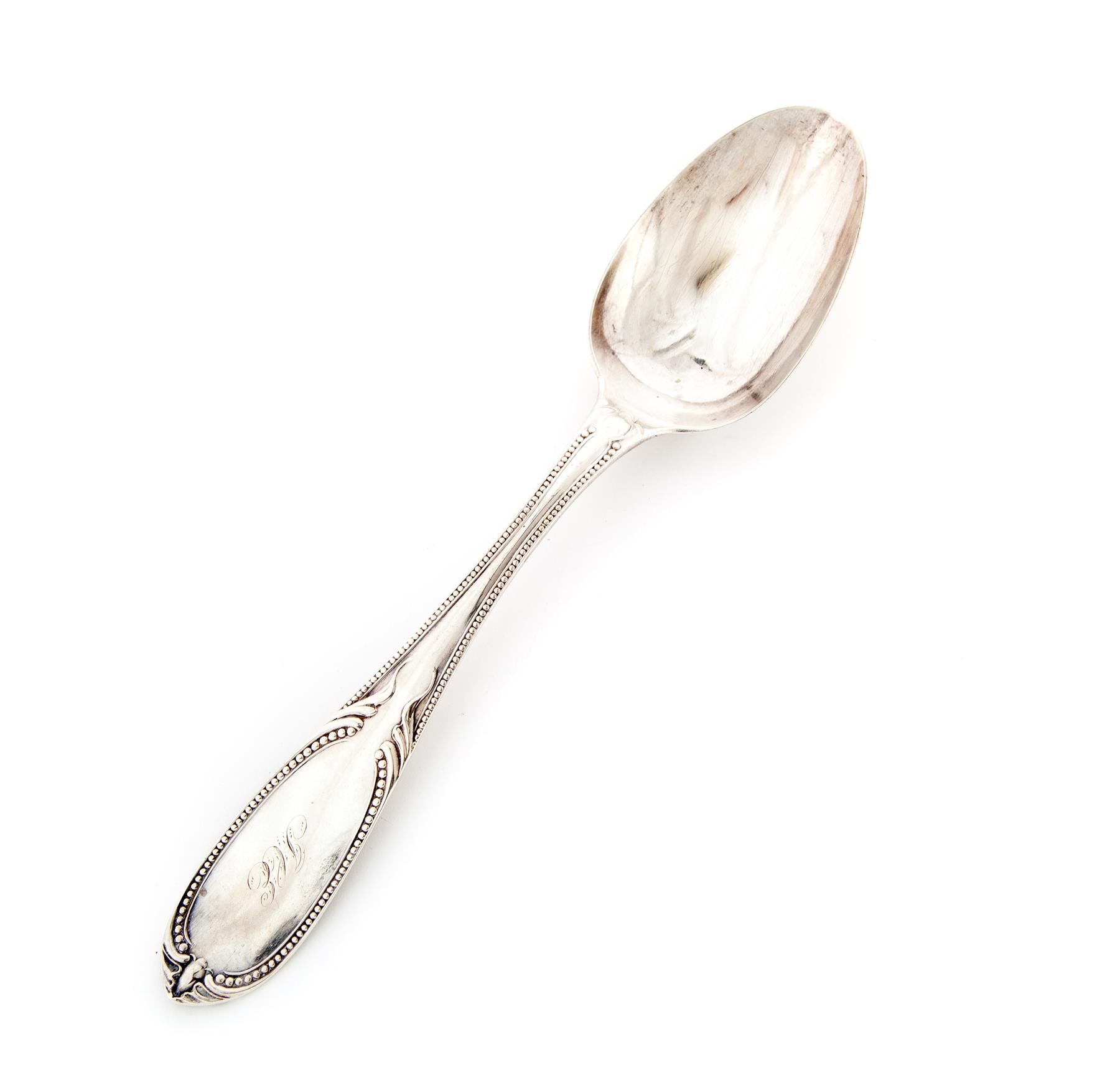 Appraisal: MITCHELL TYLER COIN SILVER SERVING SPOON Richmond Virginia ca Beautifully