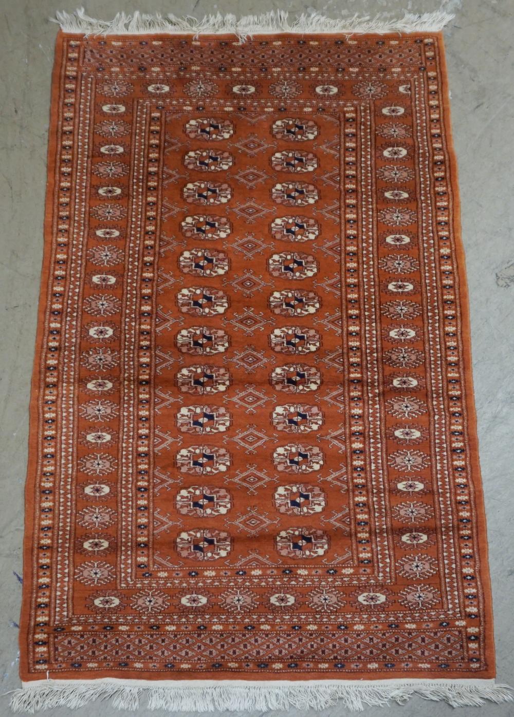 Appraisal: PAKISTAN BOKHARA RUG FT IN X FT INPakistan Bokhara Rug