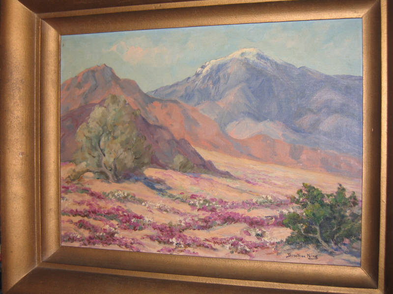 Appraisal: DOROTHEA KING AMERICAN TH CENTURY DESERT VERBENA PALM SPRINGS oil