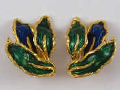 Appraisal: Kutchinsky A fine pair of carat gold and enamel clip