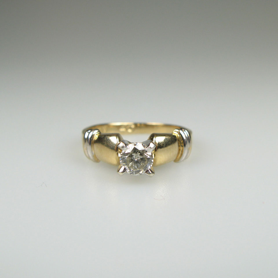 Appraisal: k Yellow And White Gold Solitaire Ring set with a