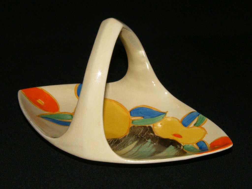 Appraisal: Clarice Cliff 'Delecia Citrus' Bizarre almond dish wide