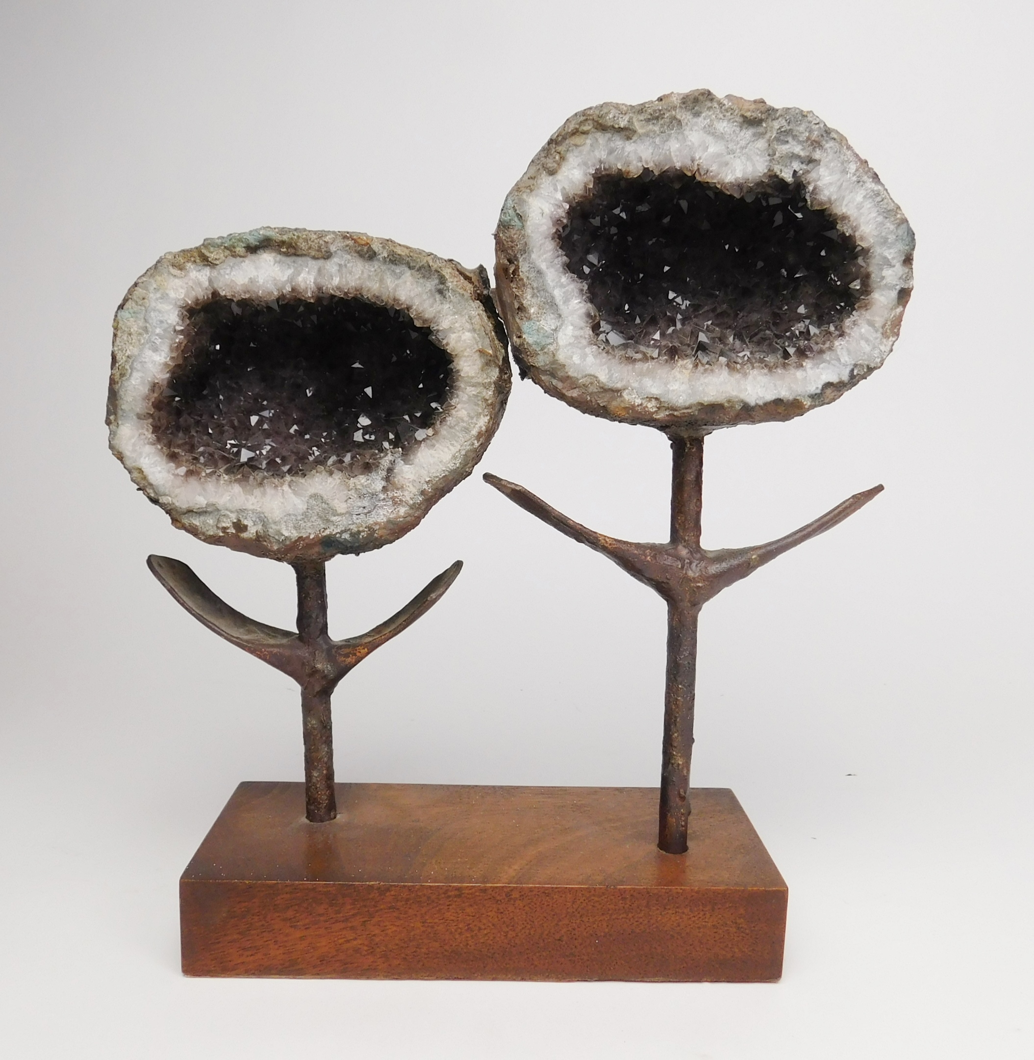 Appraisal: Robert Fillous American - ''Floating Sunflowers''- metal and geo sculpture