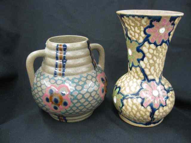 Appraisal: pcs Gebauer German Art Pottery Arts Crafts '' x ''