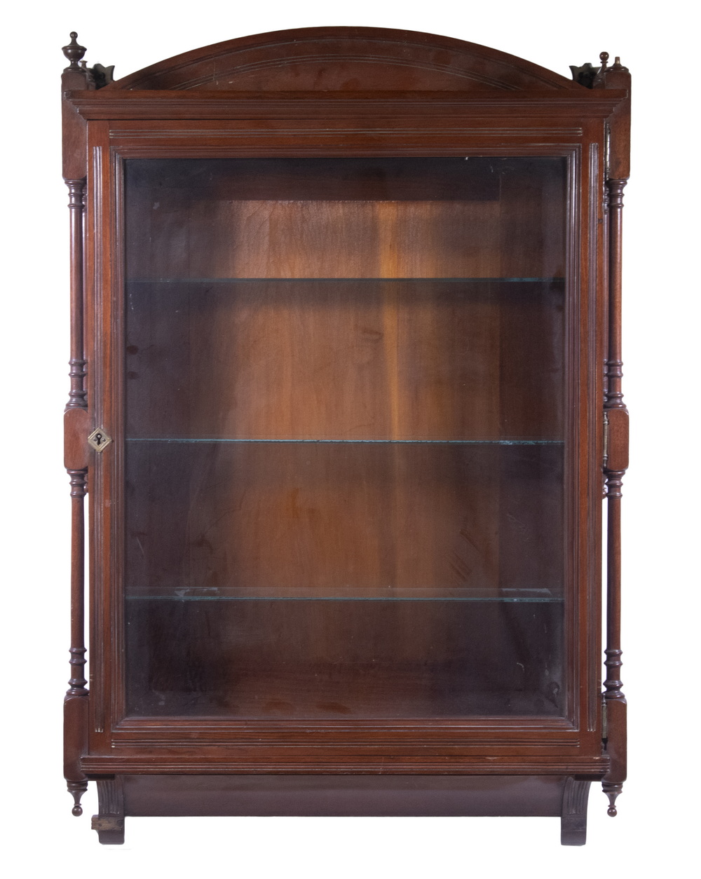 Appraisal: VICTORIAN DISPLAY CABINET th c Mahogany Wall Hanging Cabinet with