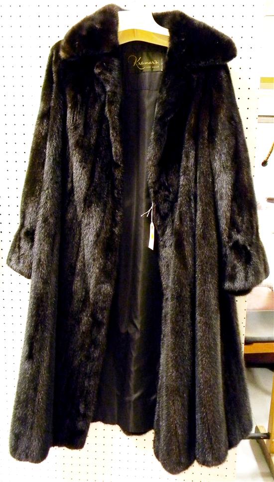 Appraisal: Black mink coat made by Kramer's New Haven Connecticut full