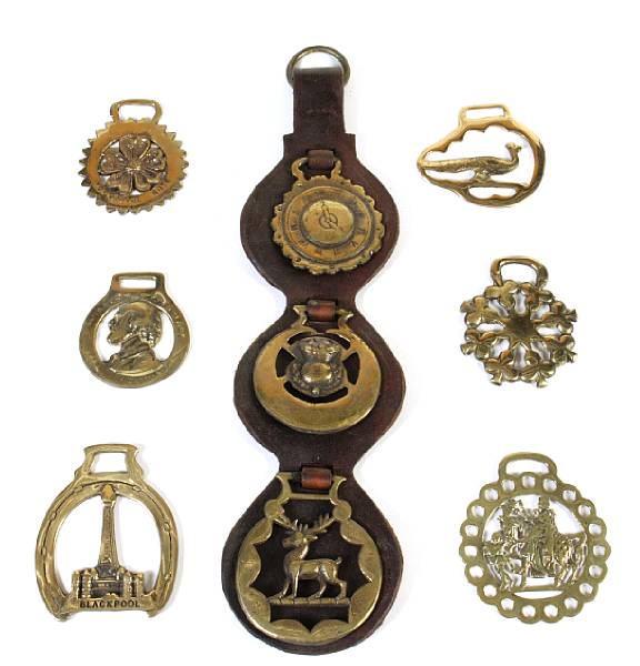 Appraisal: A large collection of horse brasses length of longest strap