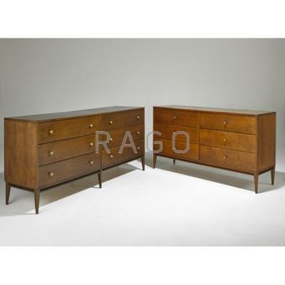 Appraisal: PAUL McCOBB WINCHENDON Planner Group two six-drawer long chests USA