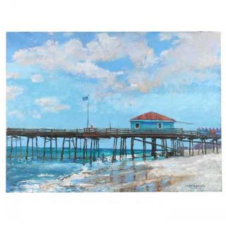 Appraisal: Greg Osterhaus VA The Pier Won oil on canvas signed