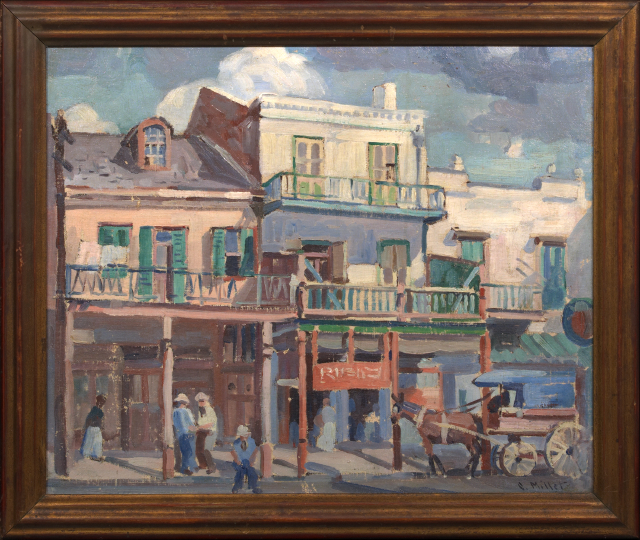 Appraisal: Clarence Millet American Louisiana - Across From French Market ca