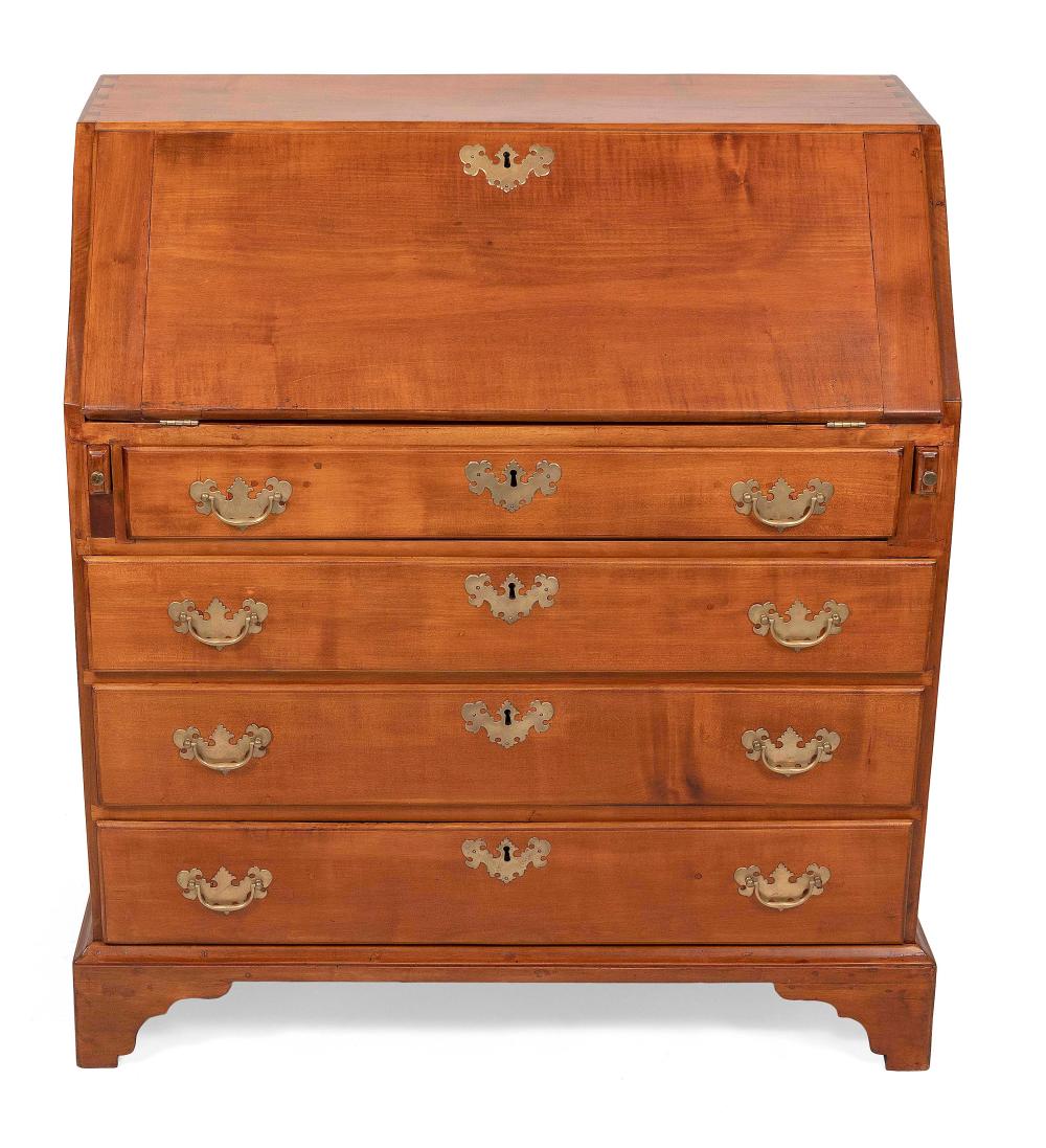 Appraisal: CHIPPENDALE SLANT-LID DESK CIRCA HEIGHT WIDTH DEPTH CHIPPENDALE SLANT-LID DESK