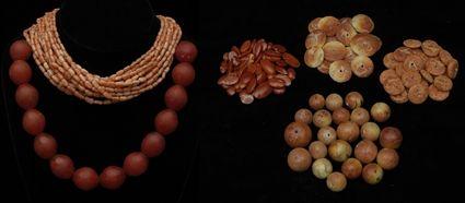 Appraisal: Assorted Coral Beads Together with misc glass and hardstone beads