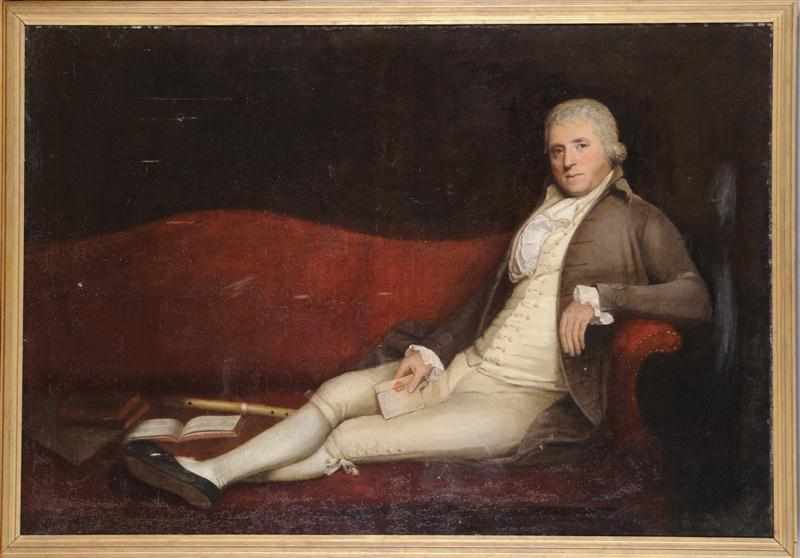 Appraisal: ENGLISH SCHOOL MUSICIAN AT REST Oil on canvas relined and