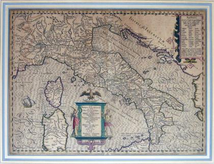 Appraisal: pieces Hand-Colored Engraved Maps Cluver Philipp Italia Antiqua x inches