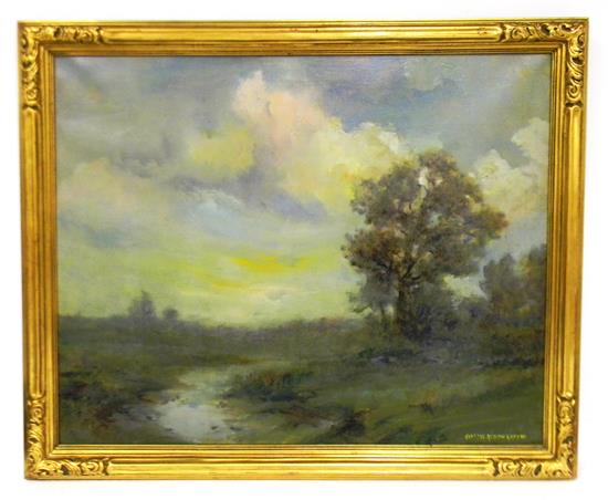 Appraisal: Gustave Adolph Hoffman American - oil on canvas depicting summer