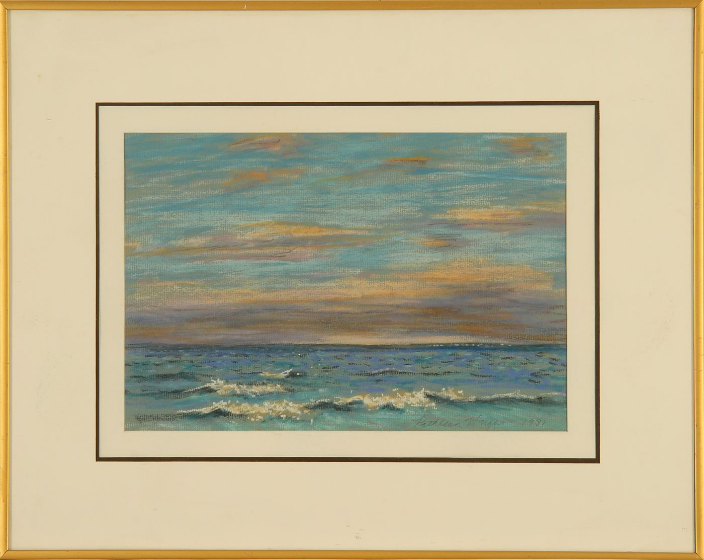 Appraisal: FRAMED PASTEL Depicts an East Dennis Massachusetts shore scene Signed