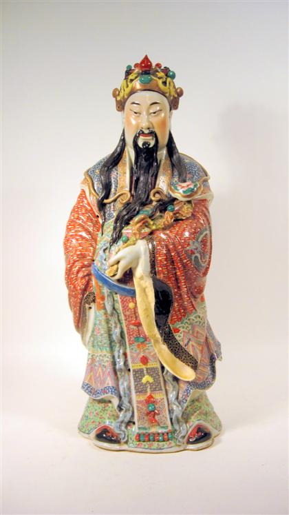 Appraisal: Large Chinese famille rose porcelain figure of Lu Xingimpressed daoguang