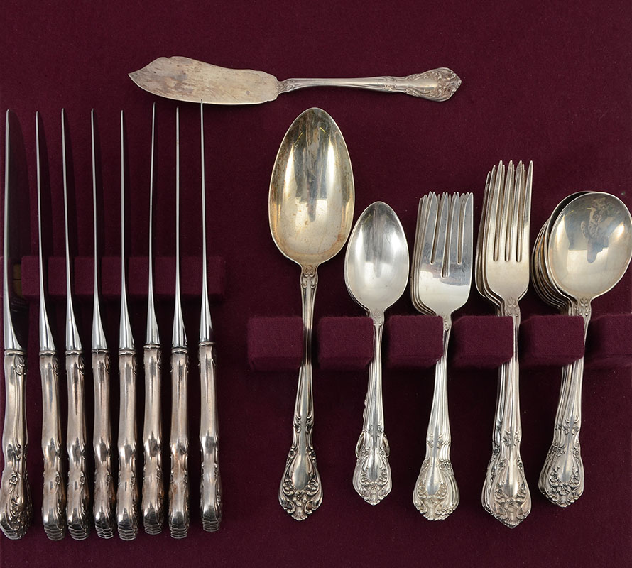 Appraisal: ALVIN CHATEAU ROSE STERLING FLATWARE SERVICE Approx pieces in the