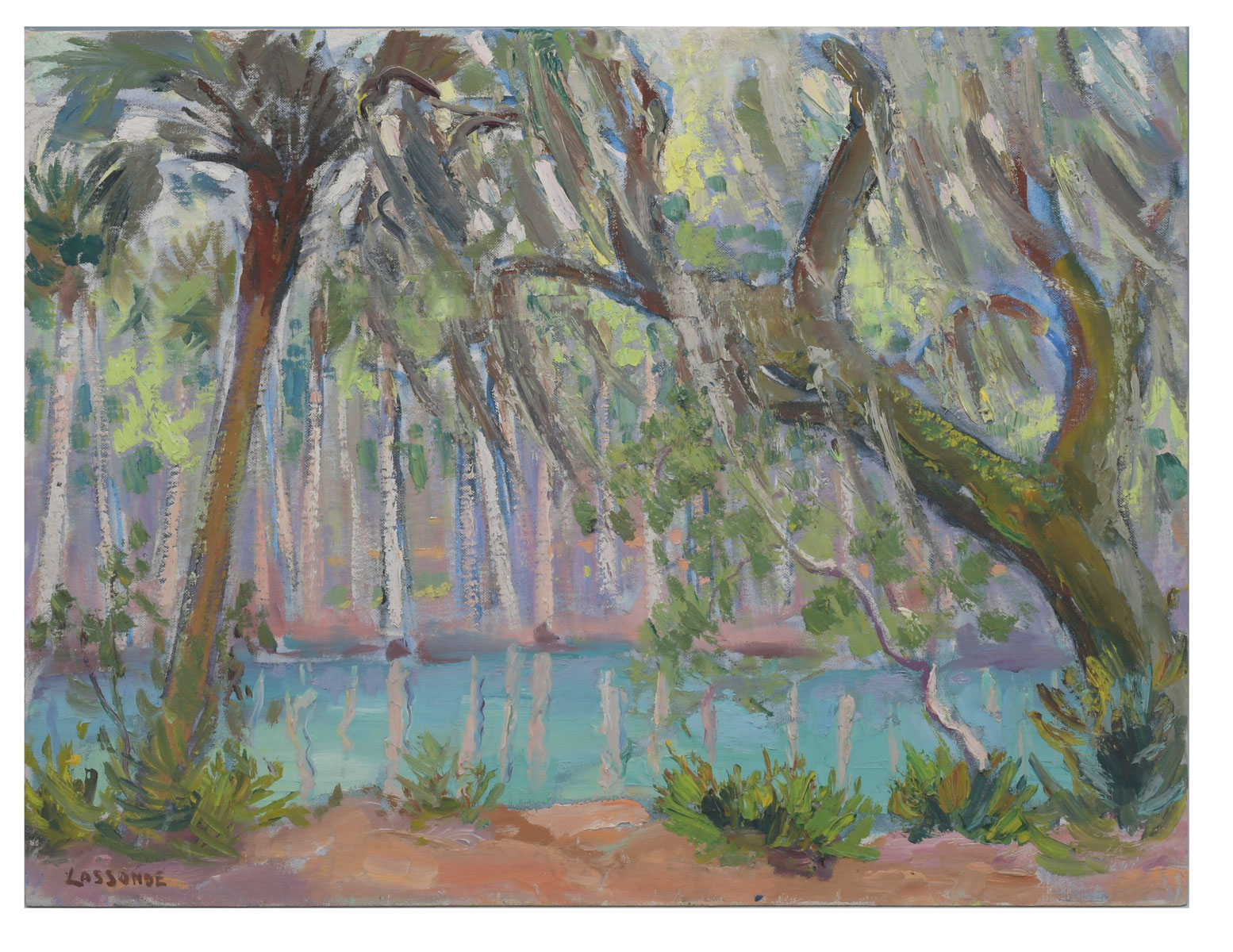 Appraisal: LASSONDE Omer American - ''Jade River Florida'' Oil Canvasboard ''