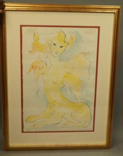 Appraisal: LEONOR FINI Print Figural Mythical Female Creatur LEONOR FINI Print