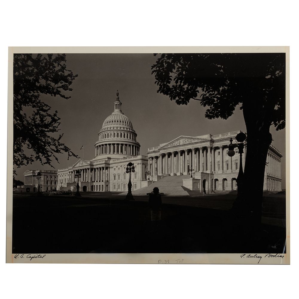 Appraisal: A Aubrey Bodine U S Capitol photograph American - Gelatin