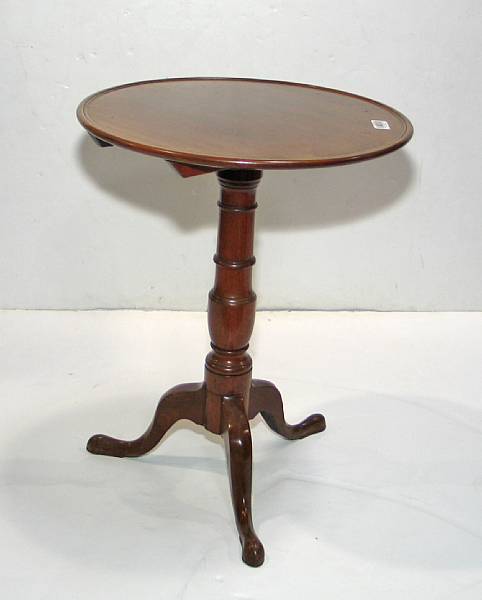 Appraisal: A George III walnut dish top tea table late th