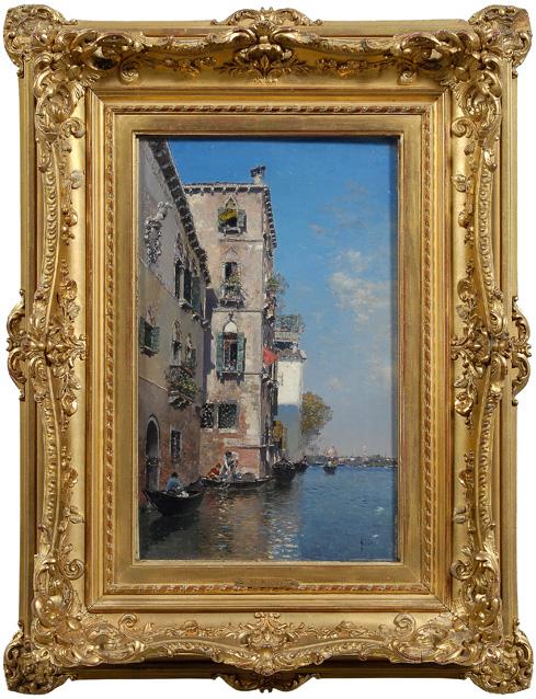 Appraisal: Martin Rico Y Ortega painting Spanish - view of canal