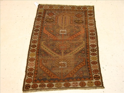 Appraisal: CAUCASIAN KURD PRAYER RUG Circa an unusual Caucasian Kurd prayer