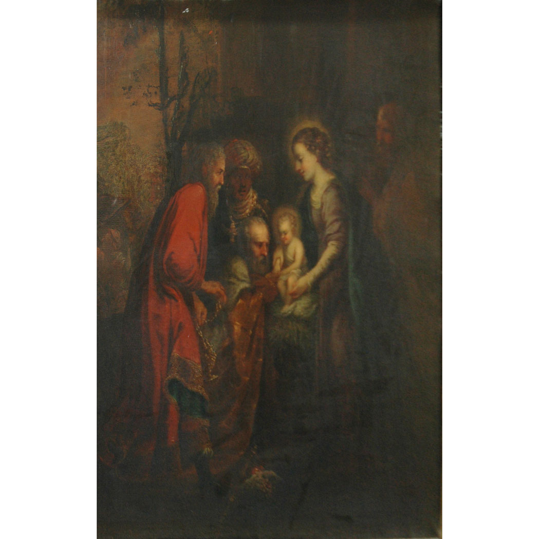 Appraisal: Follower of Rembrandt van Rijn Adoration of the Magi Oil