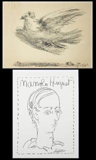 Appraisal: Pablo Picasso - Dove and Manolo Hugnet serigraphs shrink wrapped