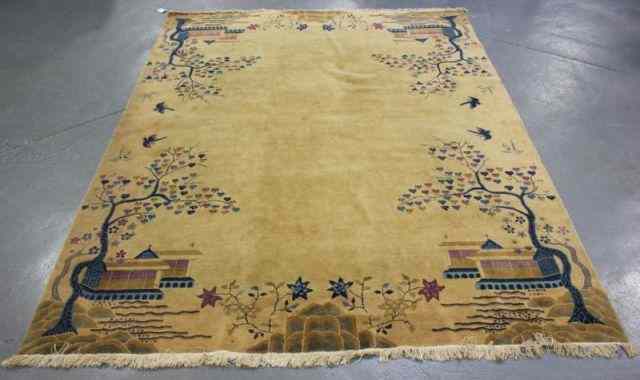 Appraisal: Chinese Nichols Style Roomsize Carpet From a Larchmont NY estate