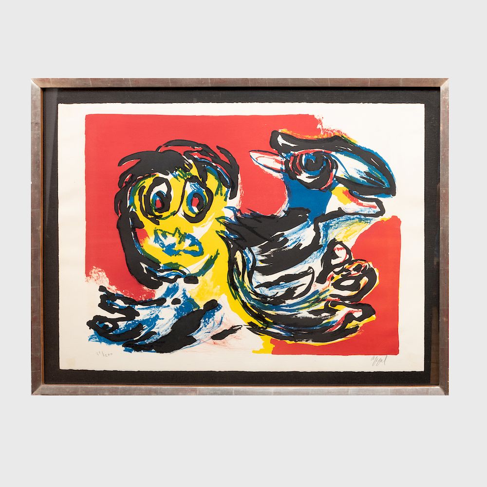 Appraisal: Karel Appel - Untitled Lithograph in colors on wove paper