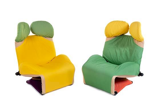 Appraisal: Toshiyuki Kita Japanese b Wink Chairs Pair Cassina Italy Toshiyuki