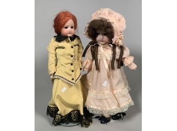 Appraisal: Two antique bisque head dolls including one H Heubach Koppelsdorf