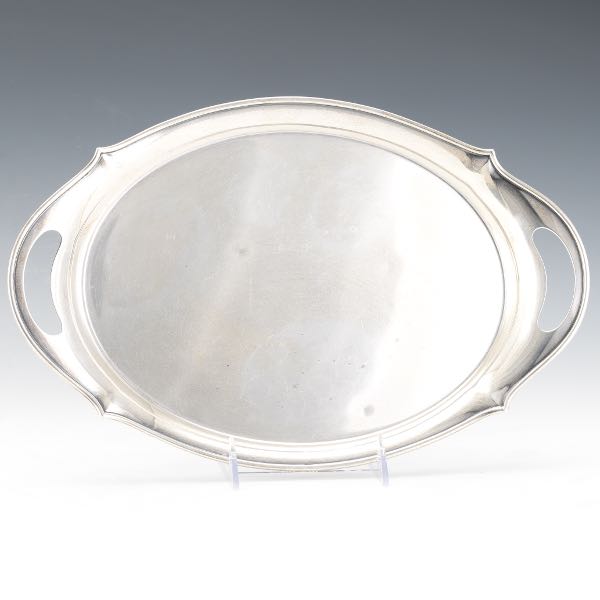 Appraisal: GORHAM STERLING SILVER TRAY x Double handled tray marked to