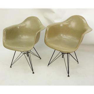 Appraisal: Pair of Eames for Herman Miller Molded Fiberglass Arm Chairs