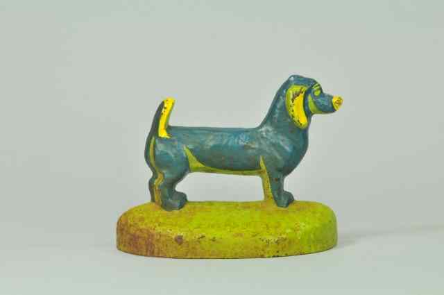 Appraisal: DACHSHUND DOORSTOP Cast iron marked ''No ''Taylor Cook '' a