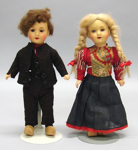 Appraisal: Pair of Dutch dolls Arrmand Marseille Germany A X M