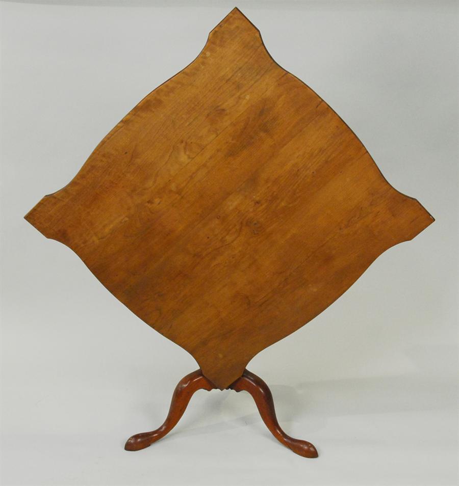 Appraisal: QUEEN ANNE WALNUT AND CHERRY TILT TOP TABLE height inches