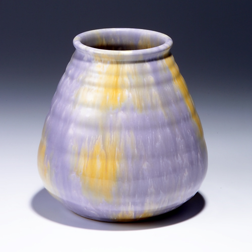 Appraisal: ROSEVILLE Imperial II ribbed tapering vase covered in a mottled