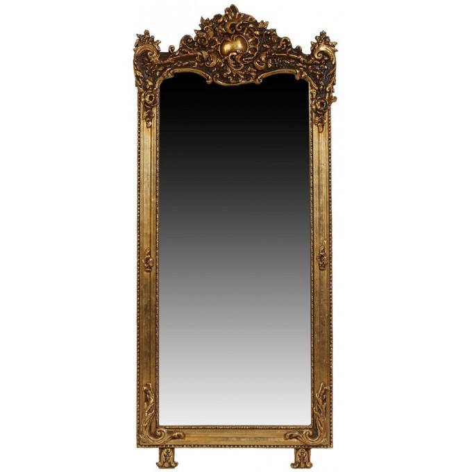 Appraisal: Louis XIV Style Gilt Composition Overmantel Mirror st c the