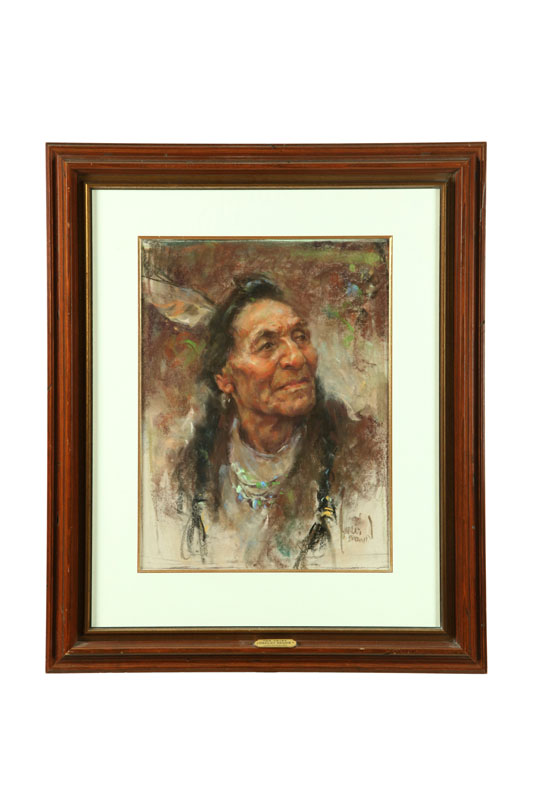 Appraisal: THE CHIEF BY HARLEY BROWN ARIZONA CANADA B Pastel on