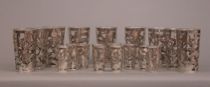 Appraisal: Lot of Mexican Sterling Cocktail Glasses circa Mid- 's Mid-