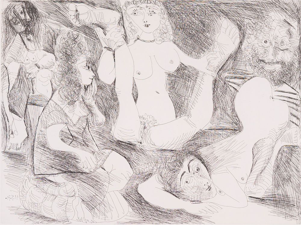 Appraisal: Pablo Picasso - Bain de Minuit femmes surprises par un