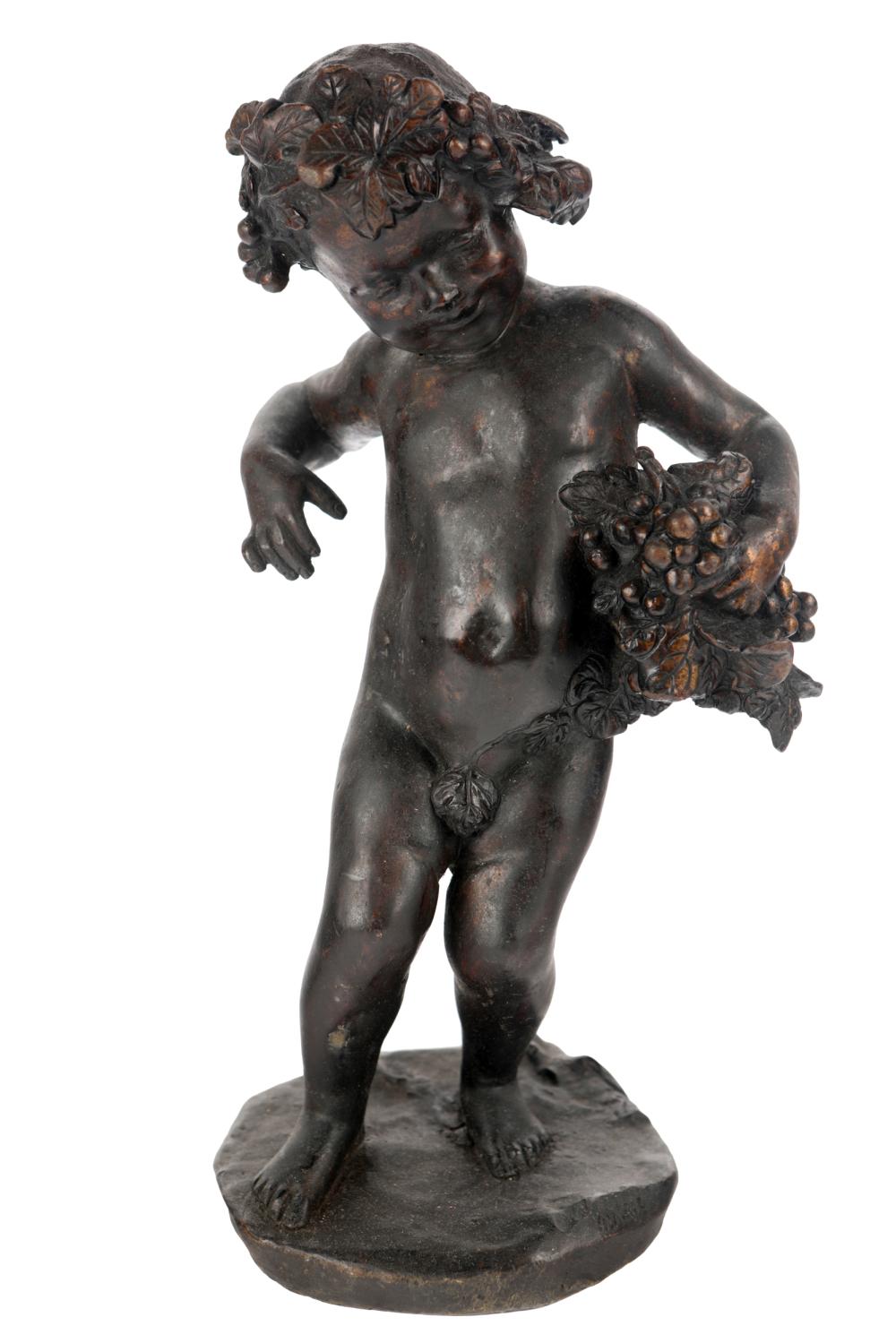 Appraisal: CHARLES LOUIS MALRIC - INFANT BACCHUSbronze signed to base Malric