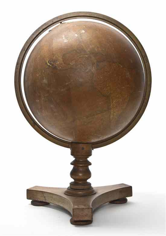 Appraisal: A Newton's Terrestrial Globe th century monochrome raised on a