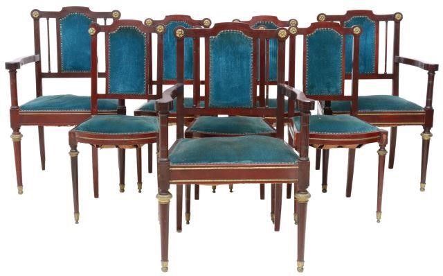 Appraisal: lot of Spanish Fernandino Empire style mahogany chairs th c