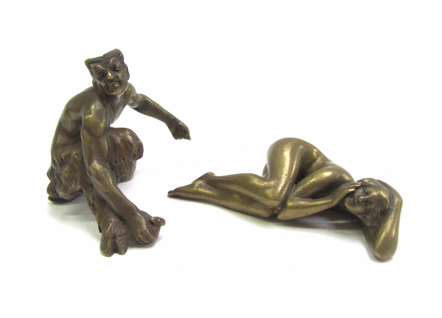 Appraisal: An Austrian bronze small figure depicting a fawn early th