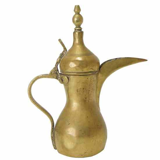 Appraisal: An Islamic Brass Covered Teapot th century having a domed