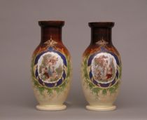 Appraisal: Pair of Bristol Vases English Late th Century English Bristol